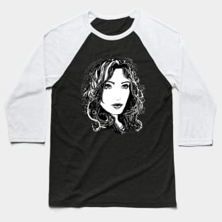 Beautiful Tattoo Woman Face Design Baseball T-Shirt